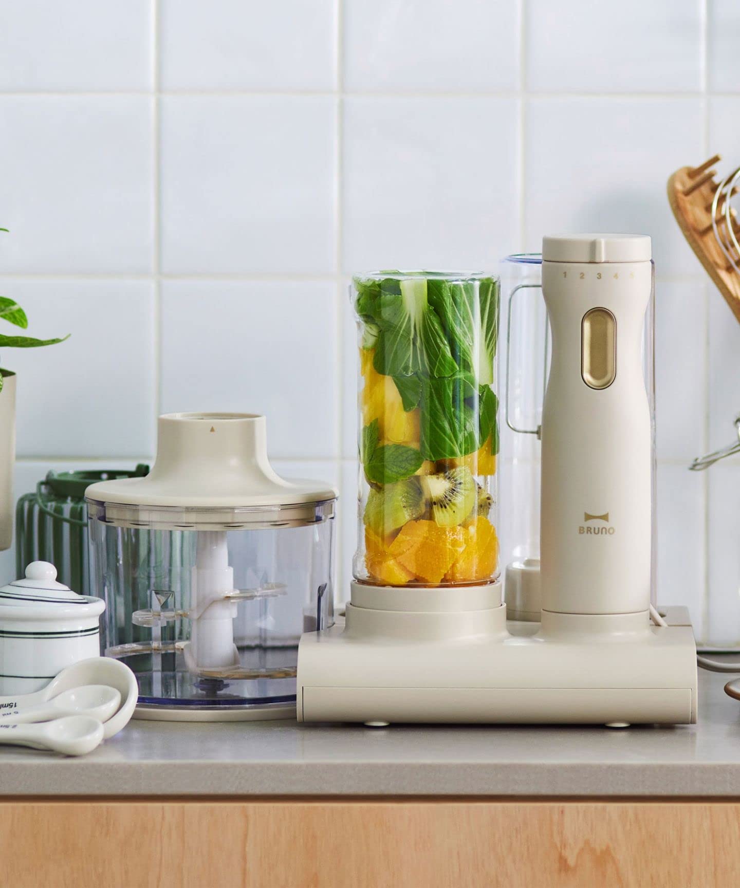 Amazon.co.jp: BRUNO Stand Handy Blender Ceramic Storage Container